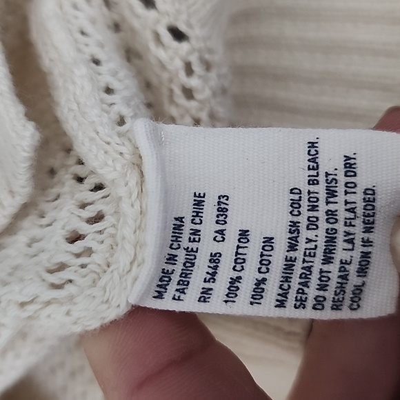 American Eagle Outfitters Grommet Detail Zip Front Lightweight Cardigan XS Ivory - Picture 6 of 8